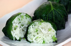 しらすと野沢菜のおにぎり